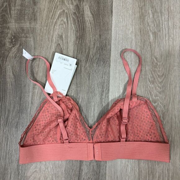 DKNY Nightfall Bralette Size Large Blush Pink Sheer Lace Wireless Bra NEW - Picture 7 of 11